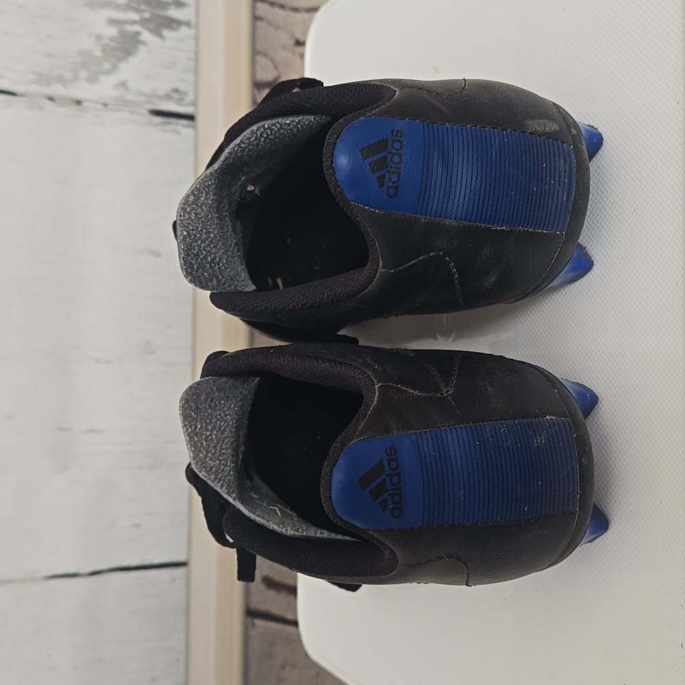 ADIDAS | GOLETTO VII FG J YOUTH SZ 5.5 BLACK ROYAL BLUE SOCCER CLEATS - Picture 4 of 7